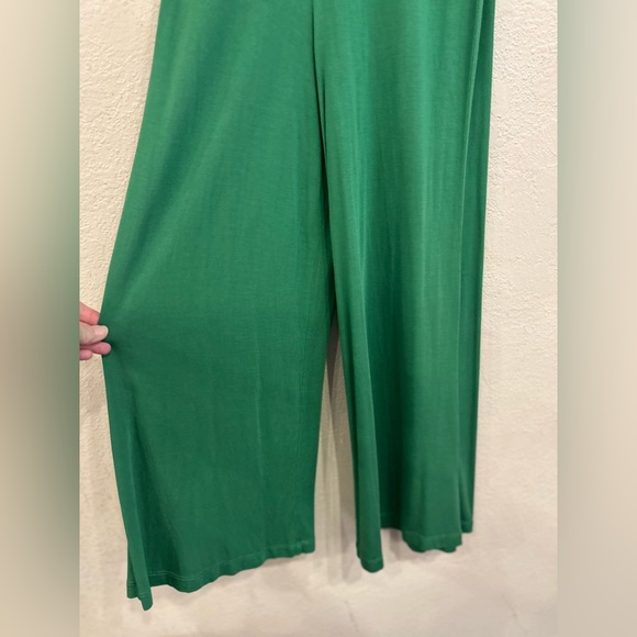 Gudrun Sjoden Green Lightweight Elastic Waist Pull On Pants Wide Leg Size Small - Picture 2 of 7